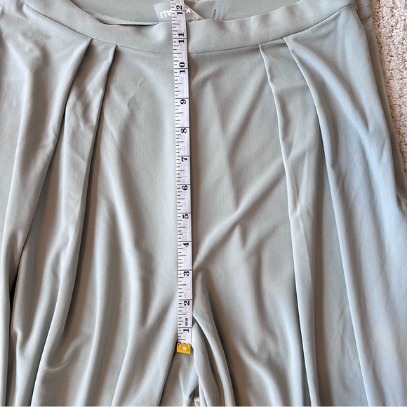 NORMA KAMALI Revolve Sage Green Pleated Dress Pants Trousers S - Picture 10 of 11